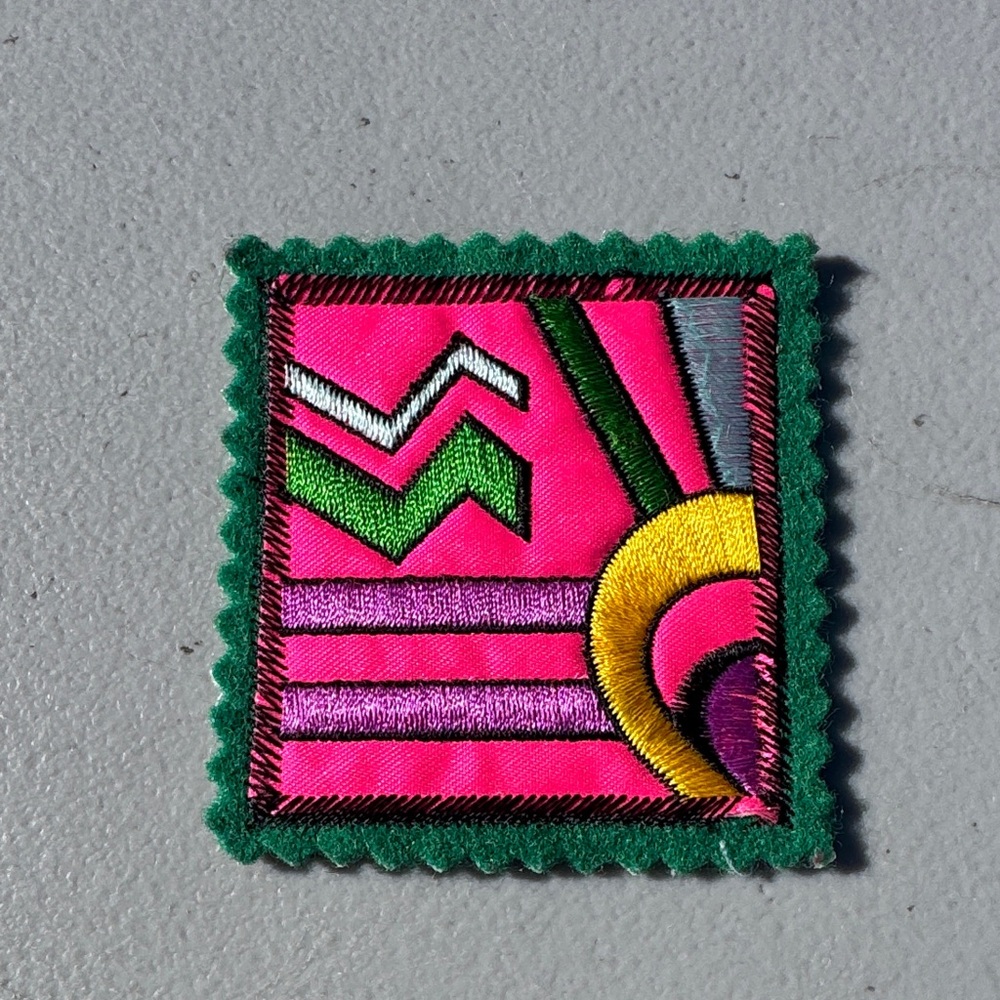 Colorful Geometric Embroidered Patch